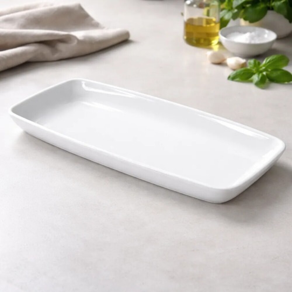 Fuente rectangular blanco 36x15 cms. Fuente rectangular blanco 36x15 cms.