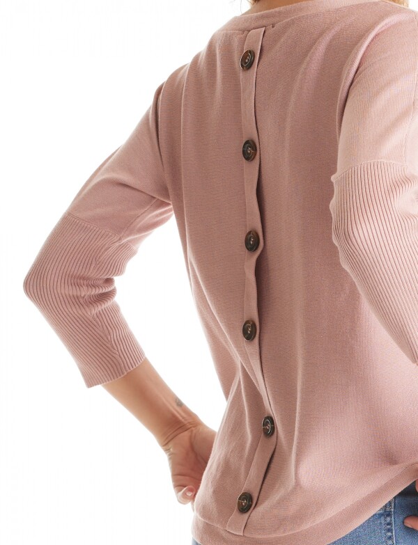 Buzo Espalda Botones ROSA OSCURO