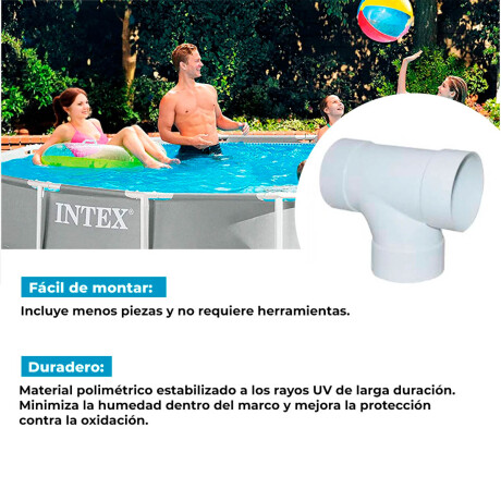 Piscina Intex Estructural 16805 L + Bomba + Regalos Azul