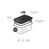 Tupper de vidrio hermético 1,2 Lts Negro