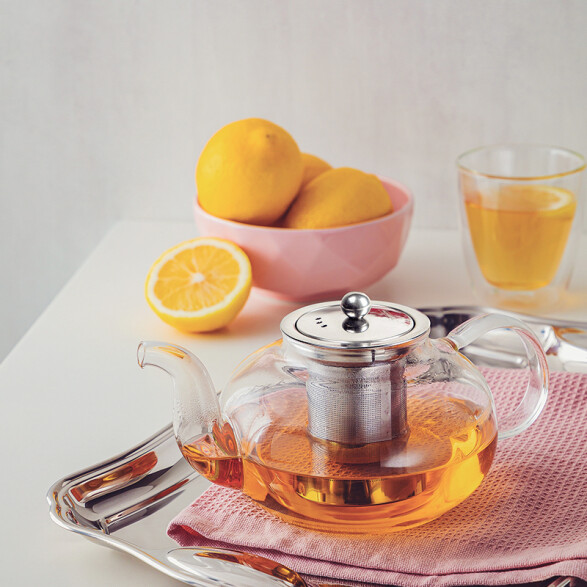 KIT para té - tetera con infusor 1LT + 2 tazas -TRAMONTINA TF9000