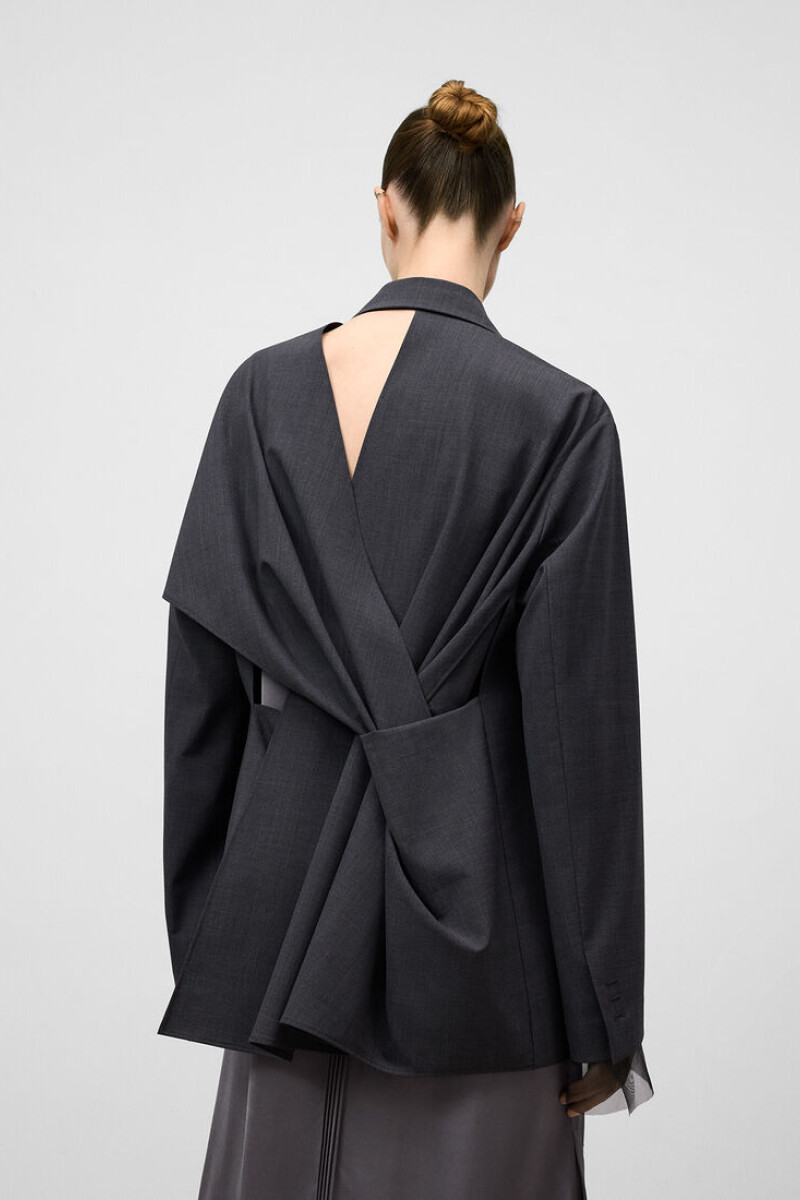 CHAQUETA Gris Melange