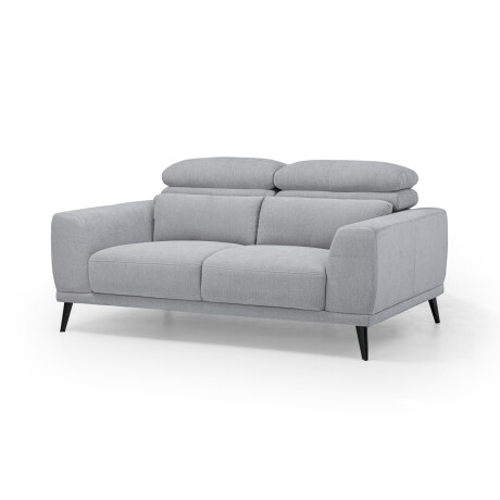 Sofá Keisy - Tela Microfibra - 2 cuerpos Nikki 3 (Gris)