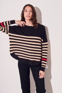 Sweater Rayado Beige