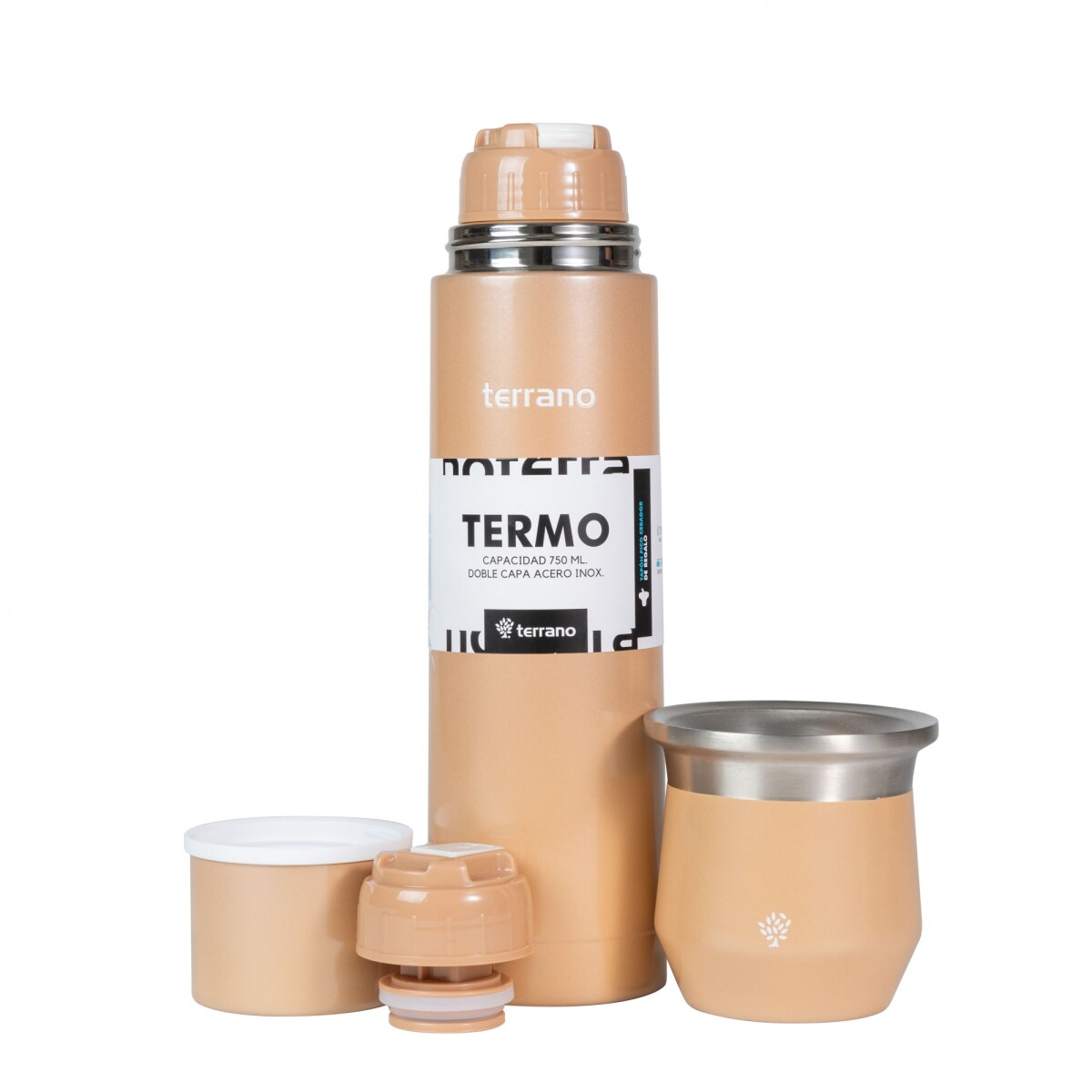 Kit Acero Bala - 750mL + Mate Flap - Oro 