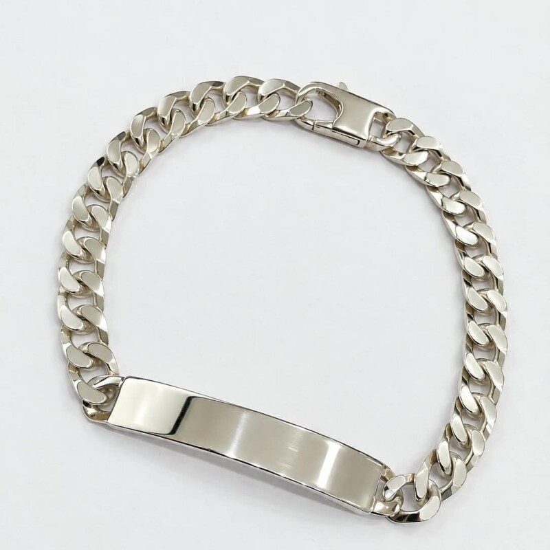 Pulsera con placa para grabar Pulsera con placa para grabar
