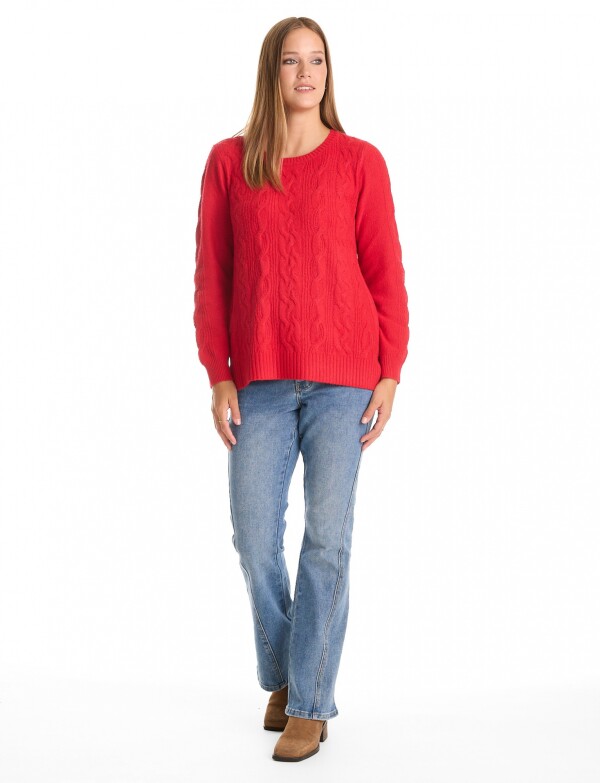 Buzo Soft Trenzas ROJO