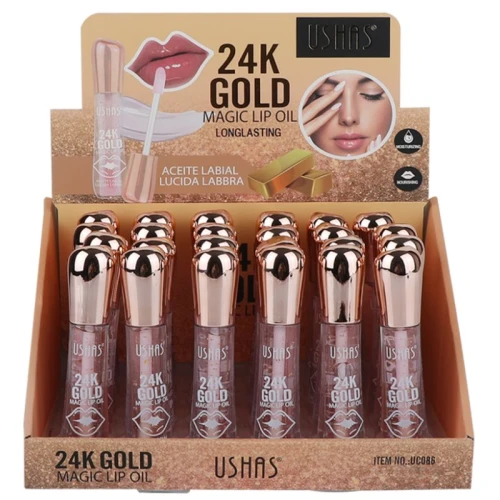 Ushas - 24k Aceite Labial Mágico Larga Duración Ushas - 24k Aceite Labial Mágico Larga Duración
