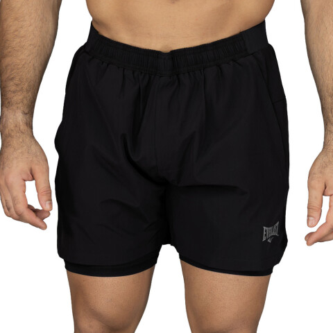 SHORT 2IN1 MEN POLY/SPX EVERLAST PIONEER 5" BK M6 NEGRO