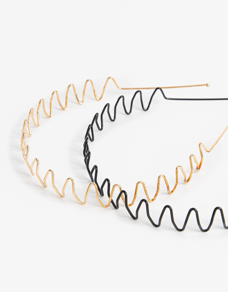 Vinchas Sets Acrilico Set De Vinchas Wavy - Combinacion Bicolor