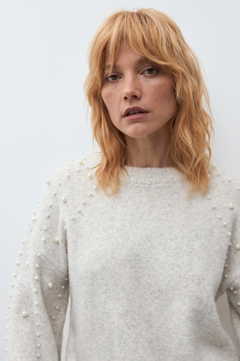 Sweater perlas beige melange