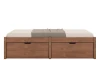 Cama Madera Maciza Con Cajones - 1 plaza - Linea beauty Marron