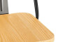 Taburete Con Respaldo Madera - Tolix Negro