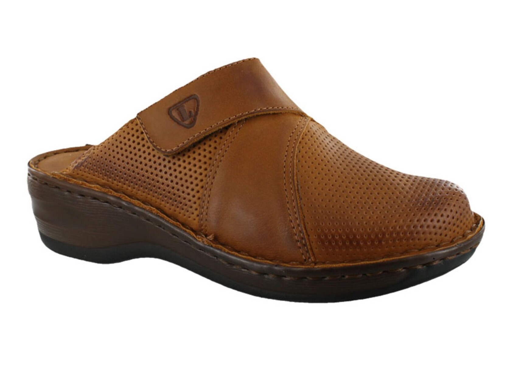 Zuecos de Mujer Lombardino Lexus Dama - Marrón Coñac (Nobuk) 