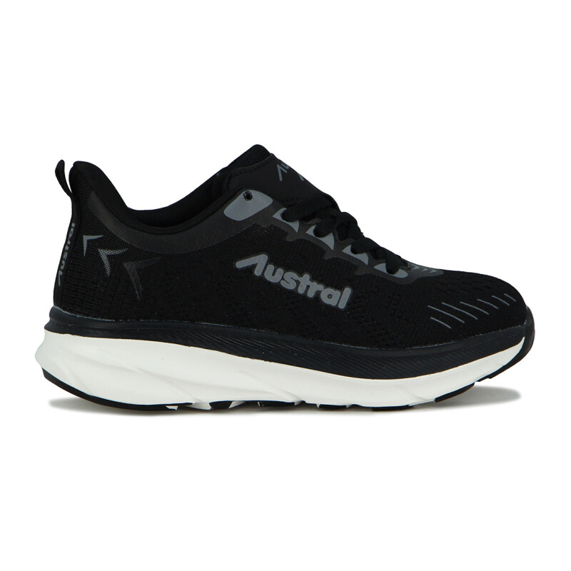 Austral Champion Kid D Teen Running - Negro/Blanco Negro-Blanco
