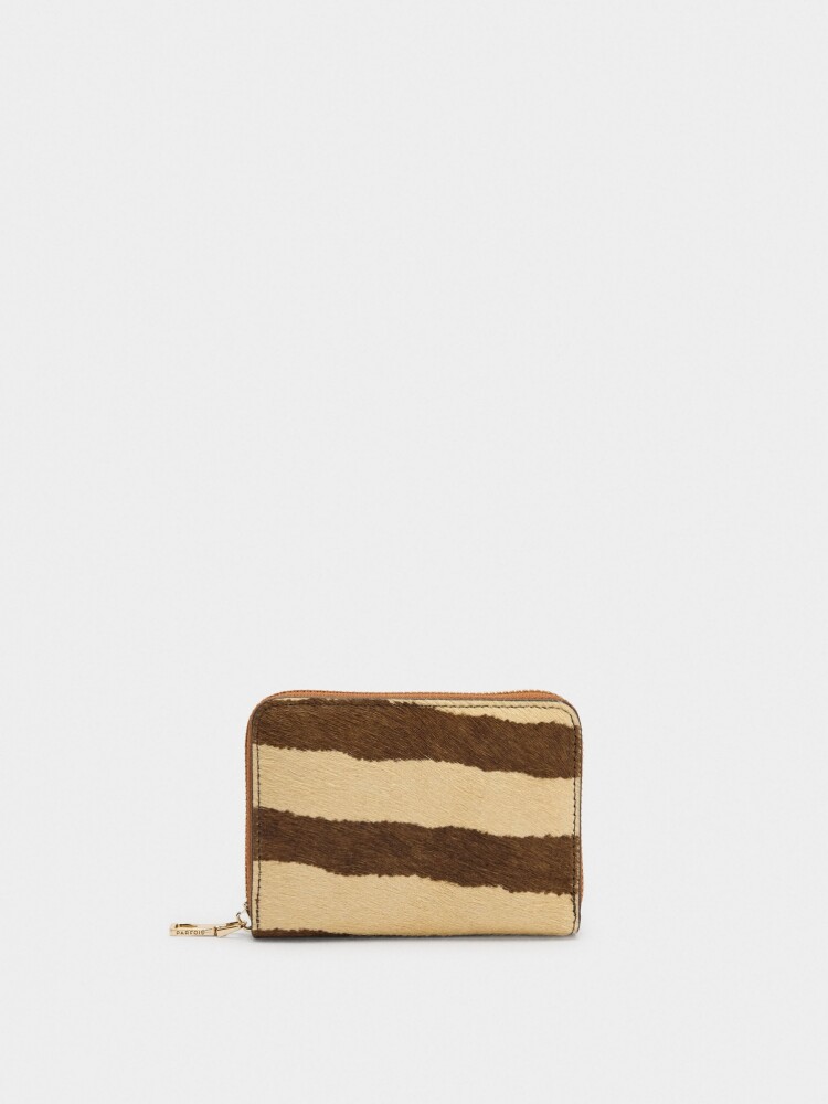 Cartera De Piel Con Pelo multicolor