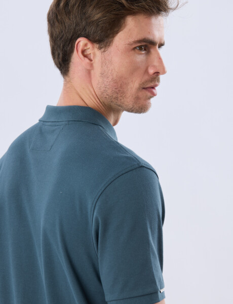 REMERA POLO LISA PIQUÉ Petroleo
