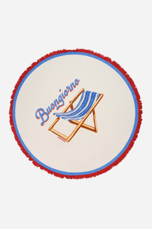 Pareo circular Buongiorno beige
