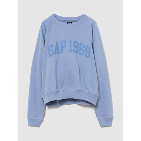 FRCH FT LOGO CREW MOONSTONE BLUE
