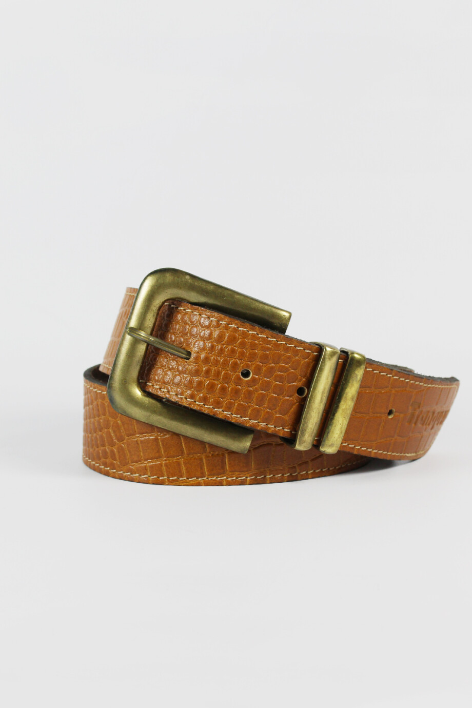 Cinto Doble Pasador Camel