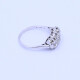 Anillo oro 18k blanco con 3 brillantes Anillo oro 18k blanco con 3 brillantes