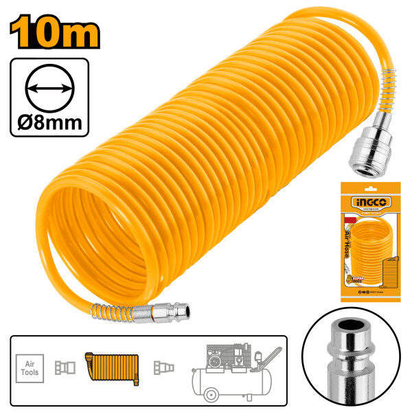 MANGUERA ESPIRAL 10 MTS CON ACOPLES Ø6 Y 8 MANGUERA ESPIRAL 10 MTS CON ACOPLES Ø6 Y 8