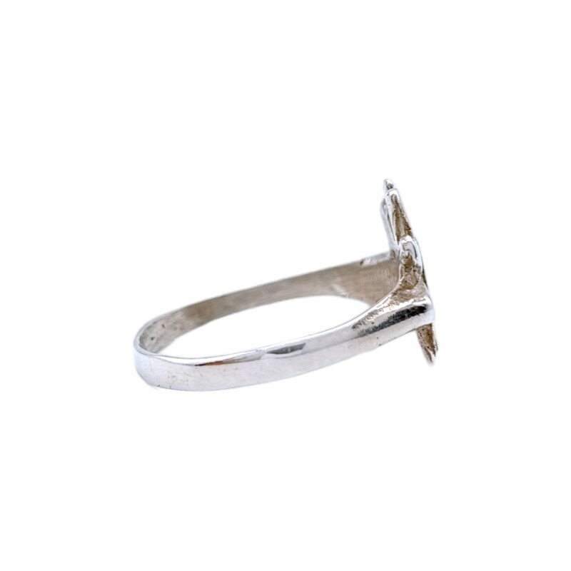 Anillo Flor-Plata y Oro-Sin Piedra-AN5035 sinpiedra