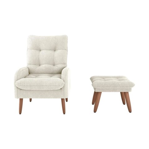 COMBO POLTRONA CON PUF - NANTES - BEIGE ROBLES Combo Poltrona Con Puf - Nantes - Beige Robles