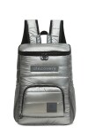 Mochila lonchera térmica puffer Gris
