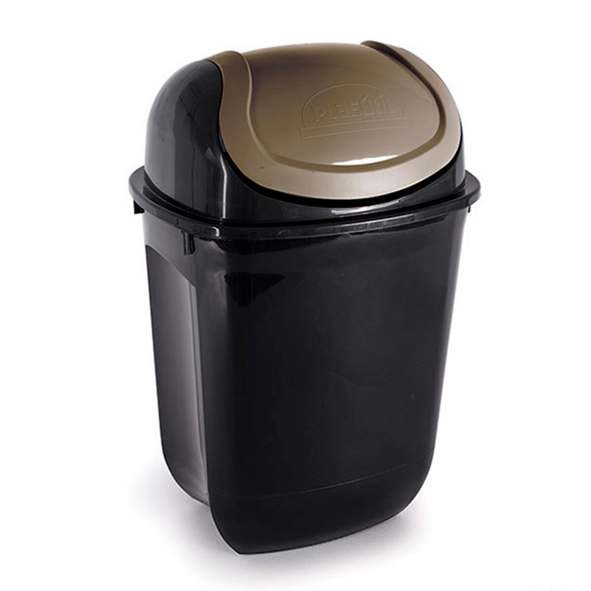 Tarro de residuos con tapa vaivén 19,5 lts Ecoblack - NEGRO 