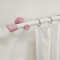 Barrote Cortina 2,00m 28mm + 2 soportes ROSA Y BLANCO