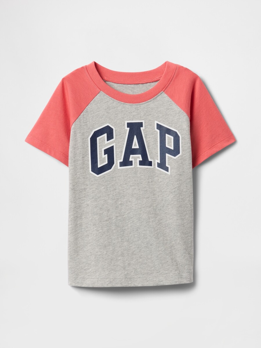 Remera Logo Gap Toddler Niño - Light Heather Grey B08 