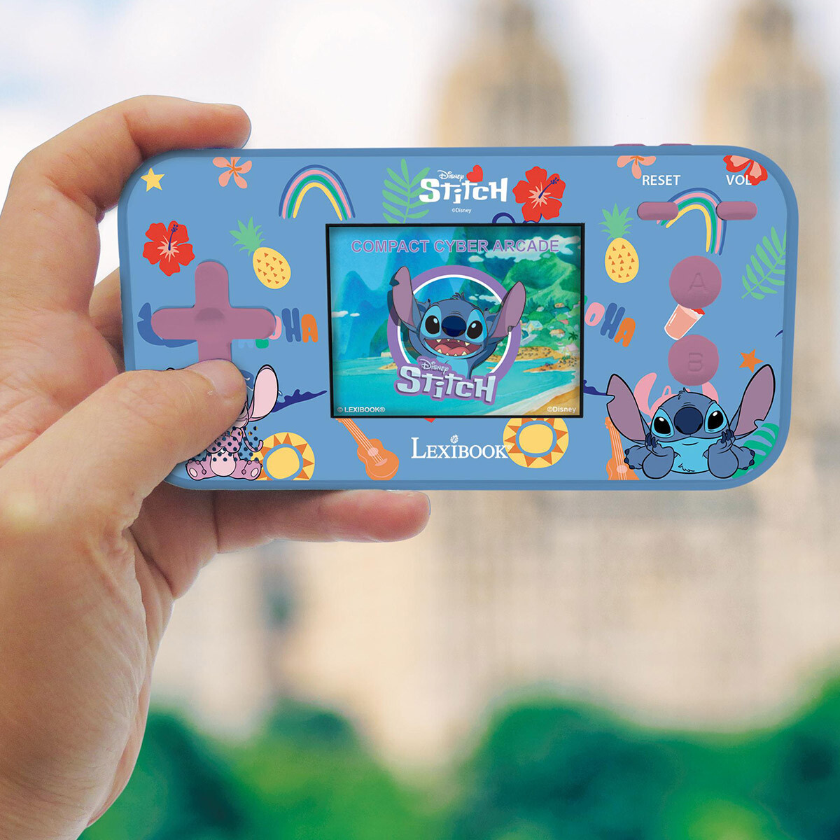Mini Consola de Juegos Arcade LCD 2.5' Stitch Lexibook 