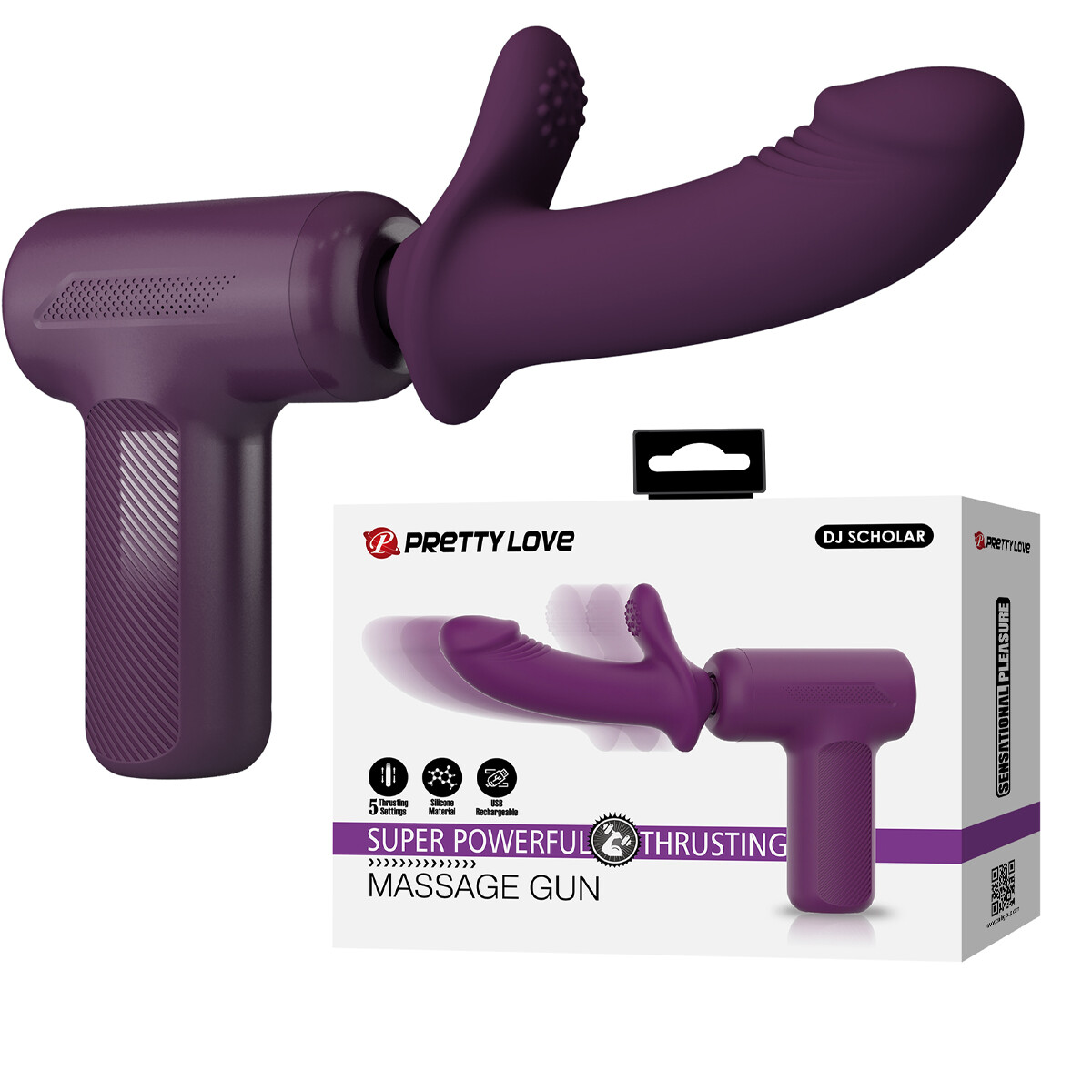 Masajeador De Empuje Pretty Love Machine Gun 