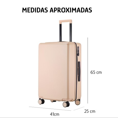 Valija Mediana Rígida Con Ruedas 360° Liviana y Compacta Salmon/negro