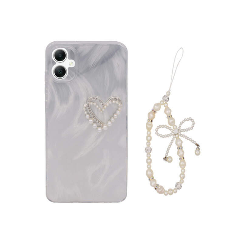 Protector para Samsung Galaxy A05 diseño corazón + correa Protector Para Samsung Galaxy A05 Diseño Corazón + Correa
