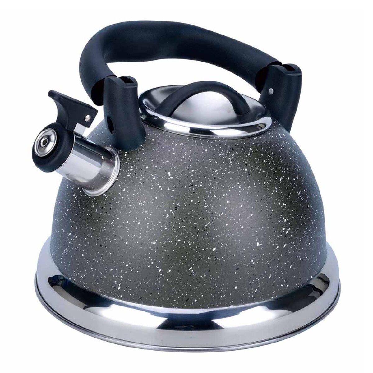 Caldera 3.5lts Silbadora Acero Inoxidable Mango Flexible - Gris Oscuro 