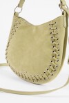 Cartera de hombro suede trenzado lima