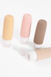 Set de frascos de silicona beige
