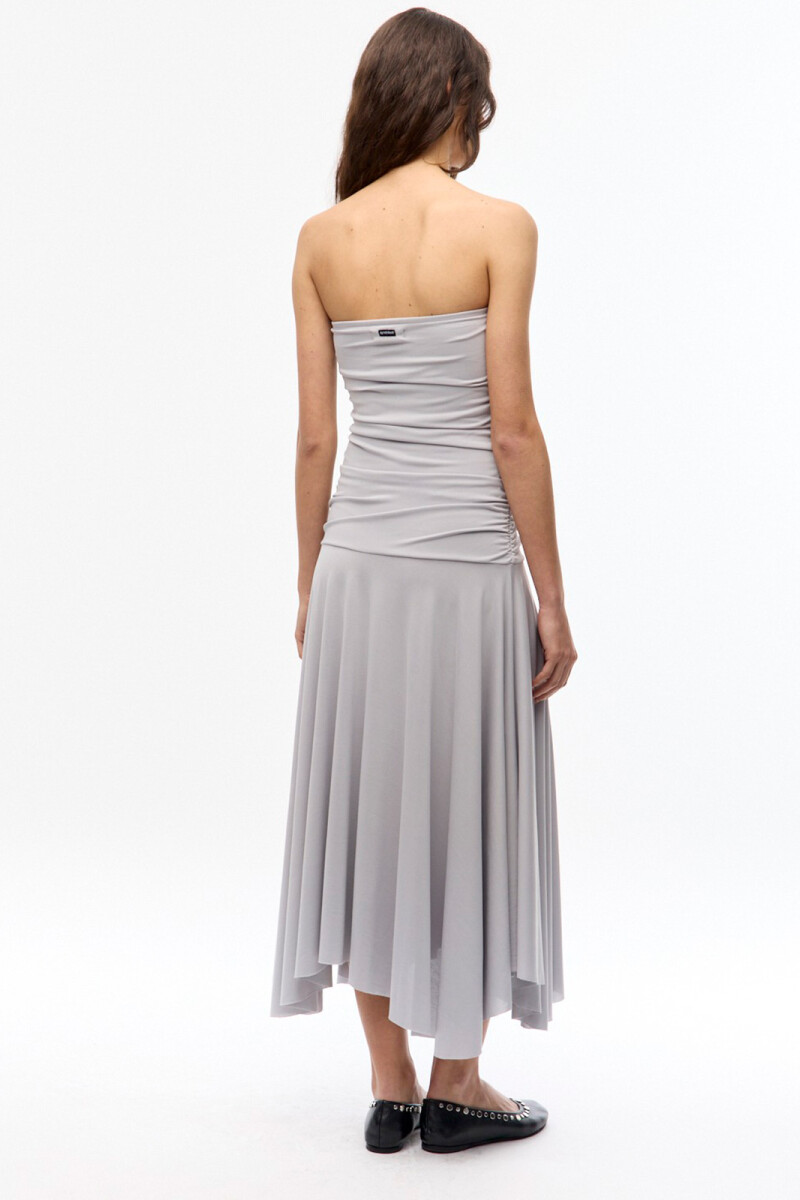 VESTIDO STRAPLESS AGNES Gris