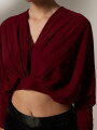 Blusa Wentu Bordeaux Oscuro