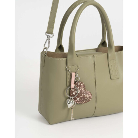Cartera City Con Charm Verde Medio