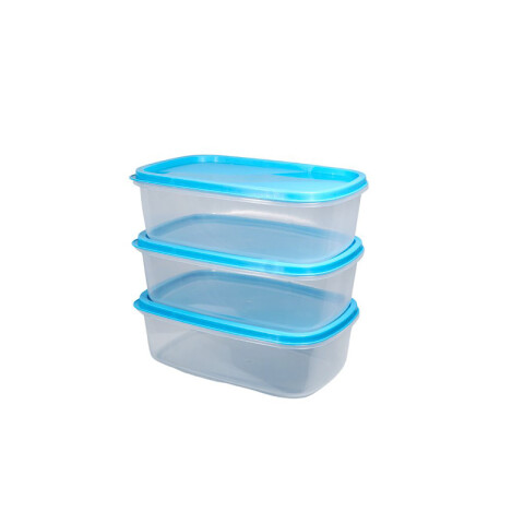 TupperPlatico x3 FREE BPA Tapa Hermetica 20*10*13cm Tupperplatico X3 Free Bpa Tapa Hermetica 20*10*13cm