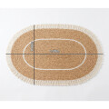 Alfombra De Mimbre Rustica Ovalada 1.20x0.40m Alfombra De Mimbre Rustica Ovalada 1.20x0.40m