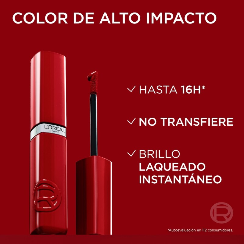 Labial Líquido L'oreal Paris Laque Resistance Berry Bordeaux Labial Líquido L'oreal Paris Laque Resistance Berry Bordeaux