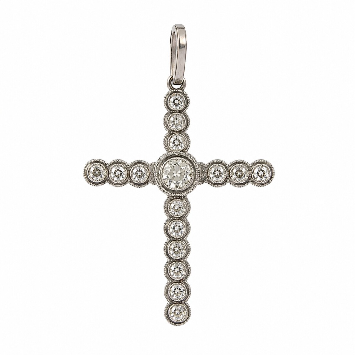 Cruz oro 18K con brillantes 