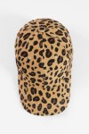 Gorra con estampado animal beige