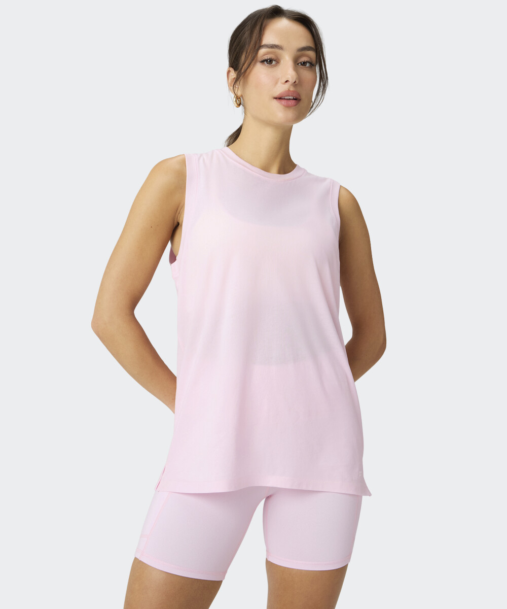 Musculosa Fabletics Cotton - Rosa 