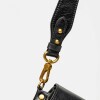 Cartera al hombro Elise en cuero arrugado Negro