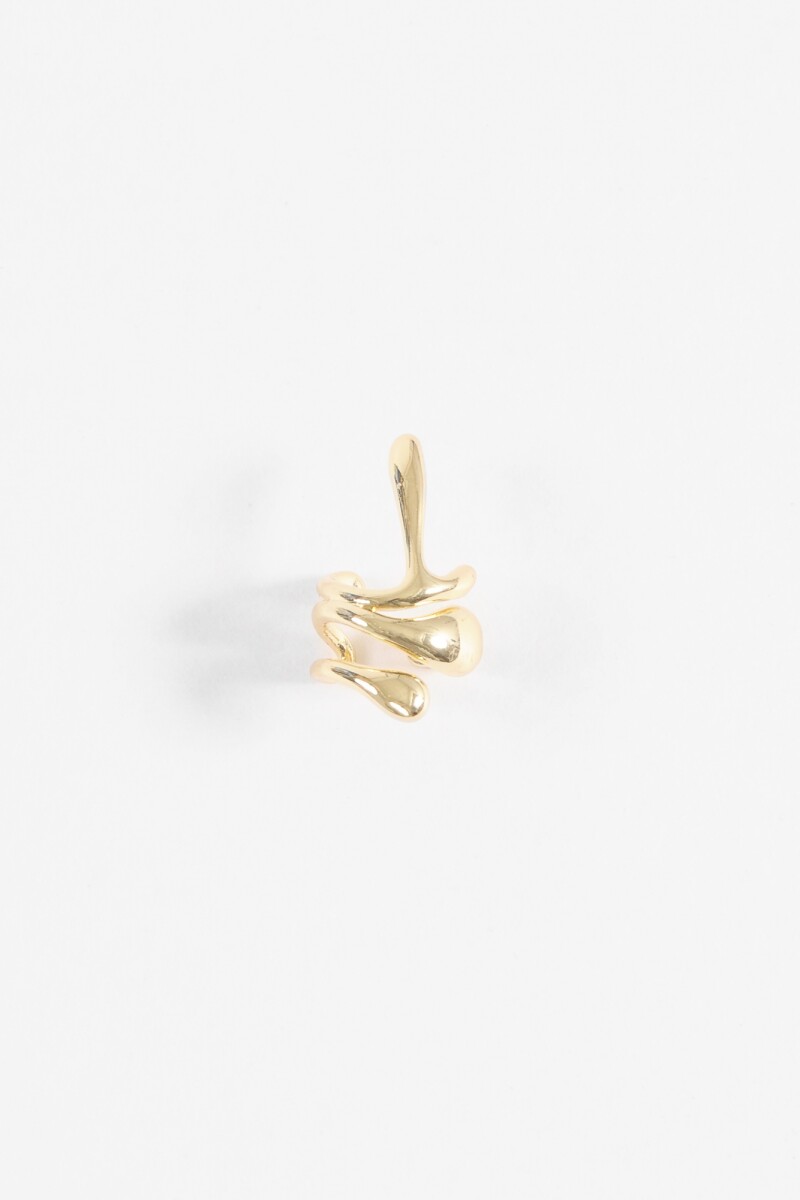 Earcuff wavy irregular dorado